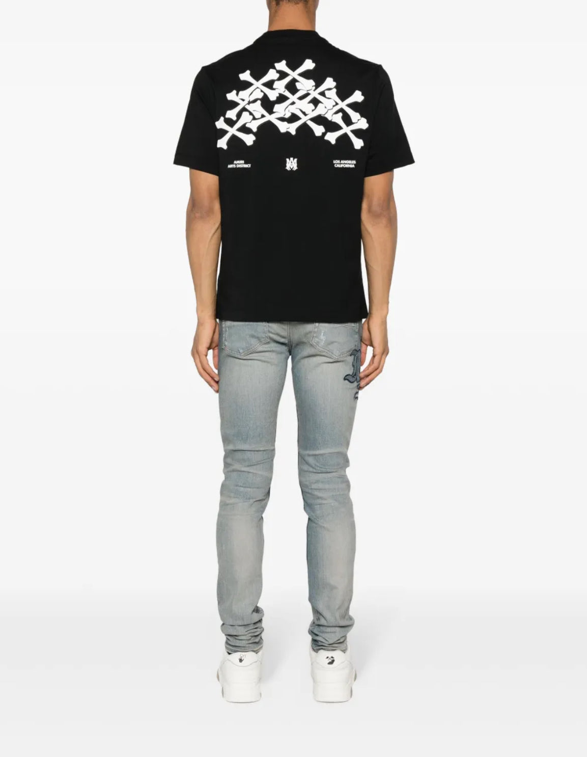 BONE STACKED COTTON T-SHIRT